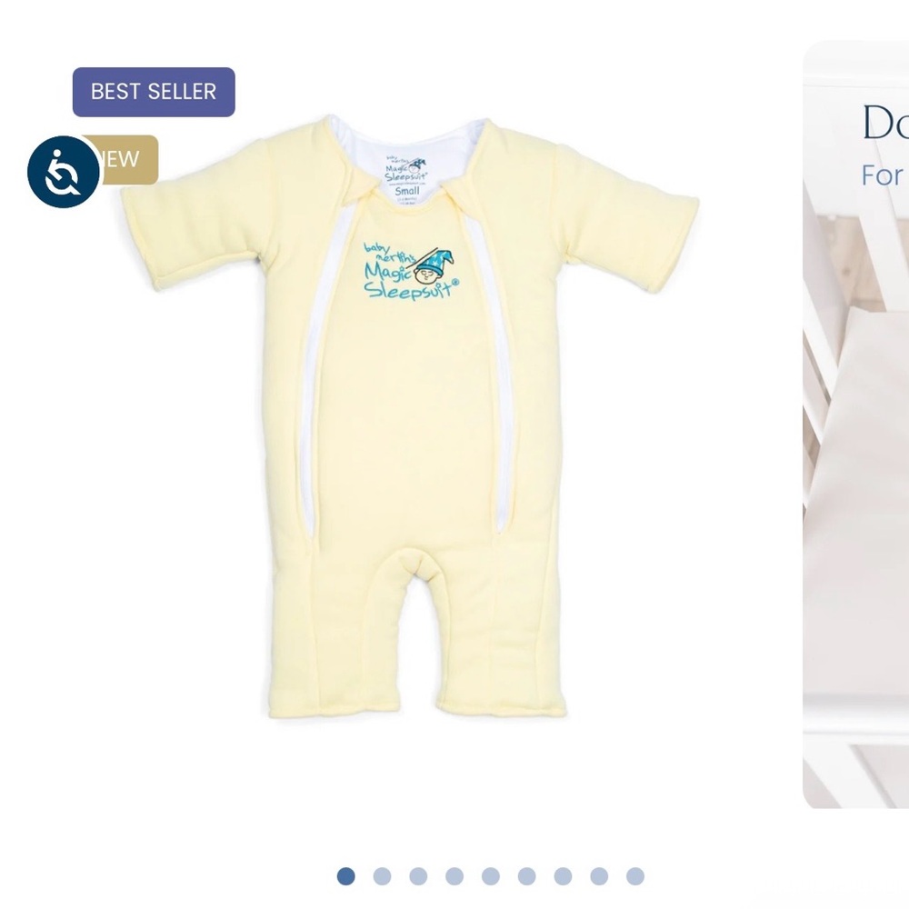 Baby Merlin's Magic Sleepsuit in Soft Yellow-Set of 2